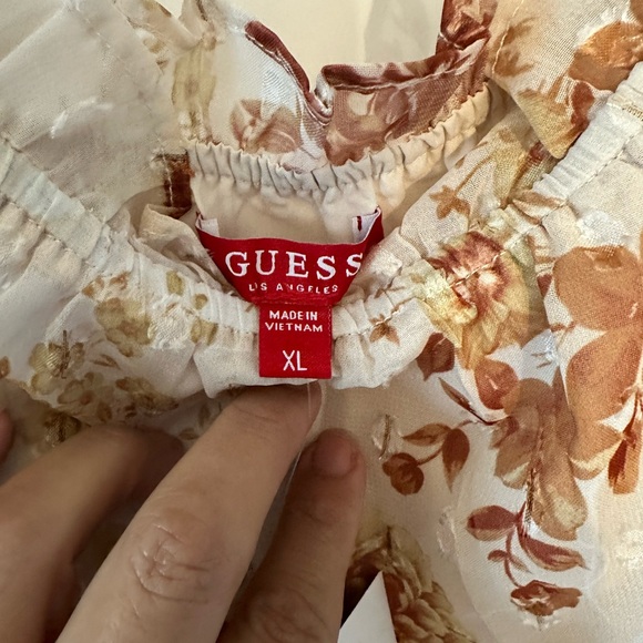 Guess Cream and Brown Cold Shoulder Sundress - Picture 7 of 7